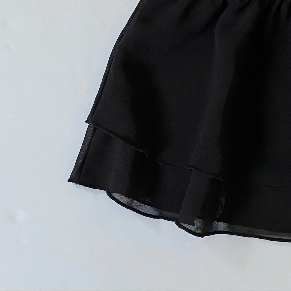 Black Ballet Skirt Size 4 5 XS Danskin Freestyle Elastic Waist EUC Dance Flowy